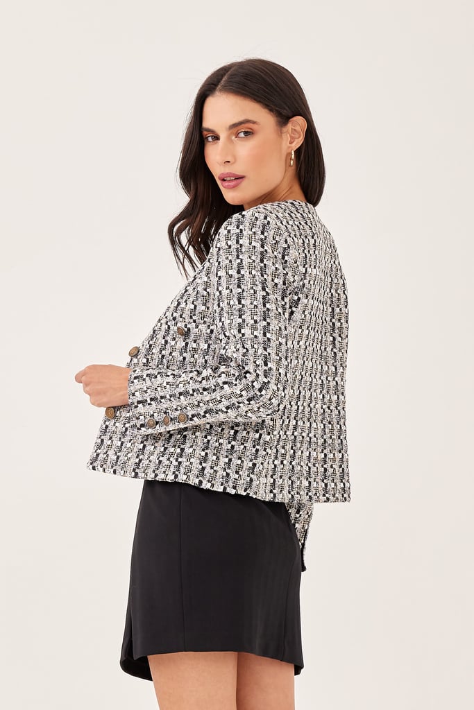 Veria | Jaqueta Tweed Preto